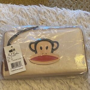 Paul Frank Light Tan Clutch with Monkey Motif